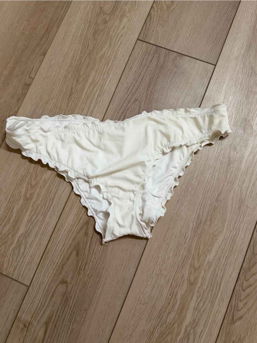 Shade & Shore White Ruffle Bikini Bottom